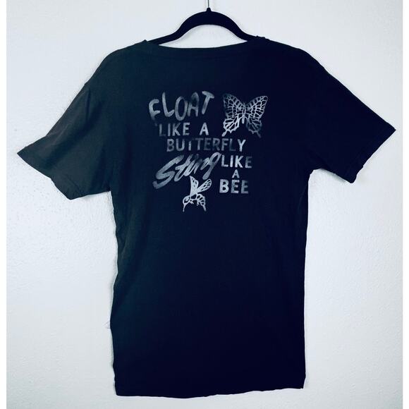 Worn Free Muhammad Ali Float Like A Butterfly Graphic T-Shirt *RARE* Mens Small - Picture 2 of 3